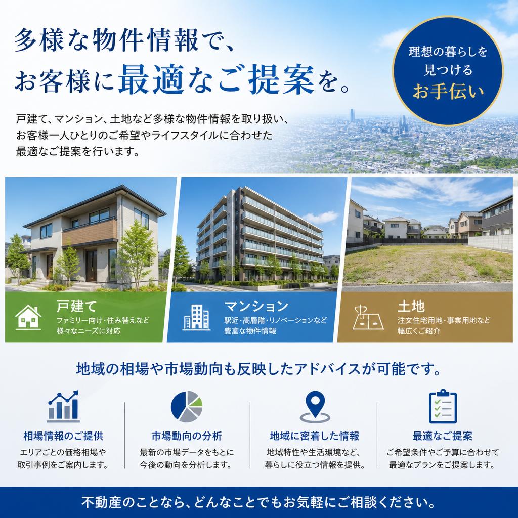 幅広い不動産情報の提供